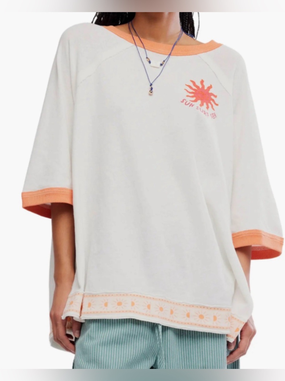 Free People We the Free Giulia Embroidered Tee